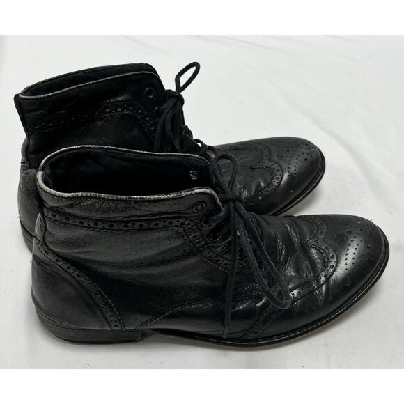 Vintage/Distressed/Grunge Red Tape Leather Lace Up Brogue Boots Wing Tip 10.5 main image 10